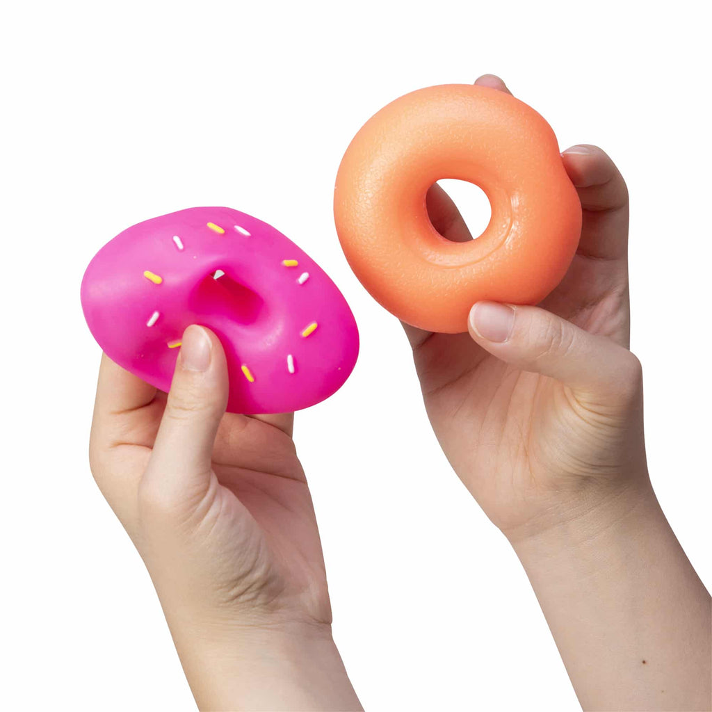 NeeDoh Dohnuts Orange with Prink removable frosting from Dohnut